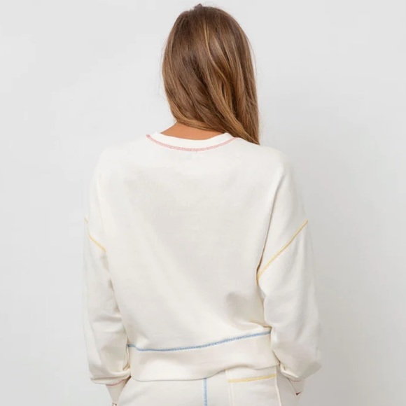 Rails Alice Cream Rainbow Stitch Crewneck - Picture 3 of 10